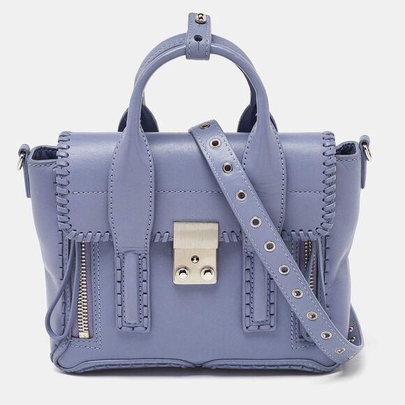 3.1 Phillip Lim Blue Leather Mini Pashli Satchel